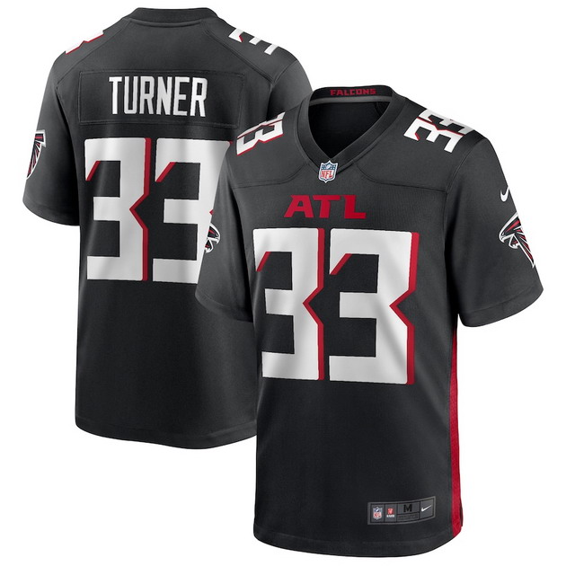 mens nike michael turner black atlanta falcons game retired player jersey